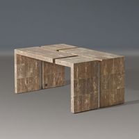 Table d'appoint en pierre naturelle de grotte italienne minimaliste, marbre de luxe, travertin, présentoir d'angle pour salon