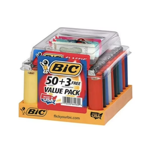 Briquets en plastique classiques Maxi US Spot Bi modèle J26 pour fumer et barbecue, emballage personnalisé avec logo - Product Image 4