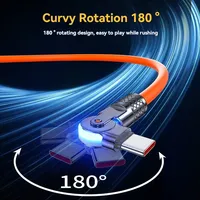 Câble USB-C vers USB-C en silicone liquide 60W PD à charge ultra-rapide, rotation à 180 degrés, synchronisation des données, compatible avec les ordinateurs portables