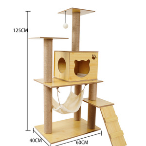 Artículos Modernos de Madera <span class=keywords><strong>para</strong></span> Mascotas, <span class=keywords><strong>Gatos</strong></span>, Árboles <span class=keywords><strong>para</strong></span> Escalar, Camas, Rascadores, Cápsulas Espaciales con Juguetes - Product Image 4
