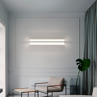 Lustre moderne minimaliste nordique en forme de bande longue, corps de lampe en métal avec peinture au four, idéal pour hall d'hôtel, chambre à coucher, salle à manger
