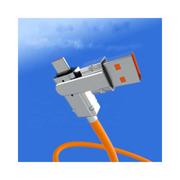 Kabel USB pengisian daya cepat, kabel silikon Laptop Tipe C ke C, kabel pengisian daya USB 4-in-1 PD 120W untuk penggunaan Printer