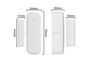Capteur de porte intelligent Tuya, alarme, contrôle par application, compatible Google Home et Alexa, capteur de porte et de fenêtre intelligent Wifi - Product Image 3