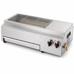 Custom Premium Quality Stainless Steel Gas Barbecue Grill Machine Noise Reduction Easy Cleaning for Commercial Equipment