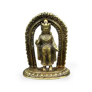 Metal artesanato miniatura Buda budismo tibetano Nepal pequenos bronze ornamentos