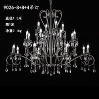 Lustre moderne en métal doré et argenté, en fer forgé et cristal, pour mariage, décoration de plafond, suspension décorative pour hall
