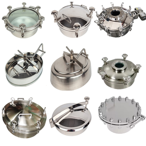 Cnjs फूड ग्रेड मैनवे डोर डोर राउंड प्रेशर टैंक सैनिटरी स्टेनलेस स्टील डीएन 300 मैनहोल कवर रोह प्रमाणित 1 वर्ष की वारंटी - Product Image 4