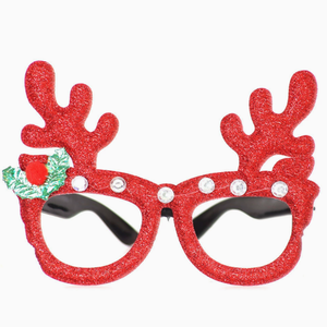 Lunettes décoratives fantaisie style lettres Joyeux Noël dorées, pour fêtes de Noël et décorations de vacances en extérieur - Product Image 4