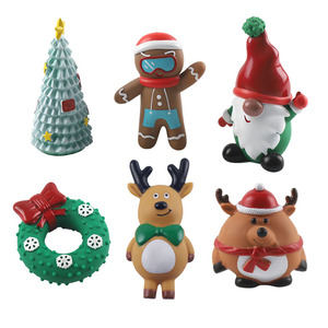 Fábrica personalizada lindo perro juguete Navidad Reno perro juguete masticar pequeñas mascotas juguetes para mascotas chirriantes - Product Image 1