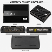 Amplificateur de voiture 4 canaux 12-24V 70W*4 RMS pour toutes les berlines, camions et bus PISTOL C668