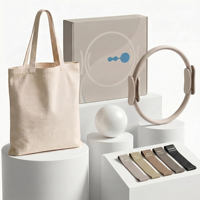 Kit Pilates, accessoires essentiels Pilates, ballon de yoga, kit anneau Pilates, poids de cheville en silicone, bandes de résistance fitness élastiques