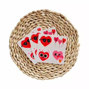 Mini autocollant de <span class=keywords><strong>tatouage</strong></span> temporaire en forme de cœur pour la Saint-Valentin, motif cadenas et clé d'amour assortis pour couple, cadeau sûr pour enfants - Product Image 5