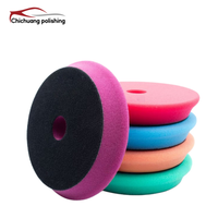 Éponge de polissage pour voiture de 3/5/6 pouces en forme de roue, tampon de polissage en mousse pour le detailing automobile avec support M14
