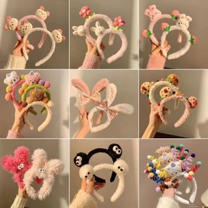 Cute Cartoon Animal Ear Plush <strong>Headband</strong> Soft Washable Hair Band with Bear Cat Rabbit Ears for Party Cosplay Spa Gift - Product Image 3