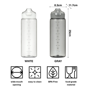 Bouteille d'eau légère en copolyester SANTECO P8 de Chine avec marqueur de temps imprimé et sans isolation thermique - Product Image 6