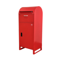 Boîte à colis métallique autoportante avec dessus incurvé, double fente anti-pêche, boîte aux lettres extérieure sécurisée verrouillable, armoire de rangement pour colis OEM