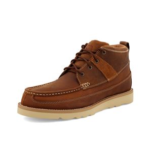 Brown Genuine Leather Martin <b>Boots</b> Lace-up <b>Ankle</b> Workwear Anti-Slip Lightweight Embroidered Logo for Winter - Product Image 1