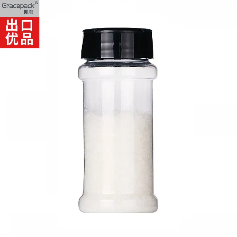 Grosir Botol Bumbu Dapur Merica Bubuk 100Ml dengan Label Kosong Pengocok Garam Plastik Botol Bumbu untuk Kemasan