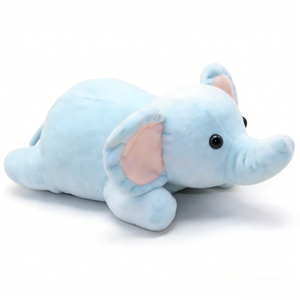 Customized <b>Cute</b> Blue Elephant Plush Toy 3D Shape Cartoon Soft Stuffed Animal for Kids - Product Image 1