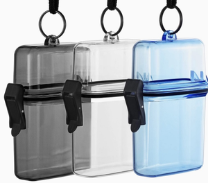 Factory Eco-Friendly Transparent Black Square PS Plastic Airtight <strong>Waterproof</strong> Beach Safe <strong>Storage</strong> <strong>Box</strong> 1-3L Capacity for Packing - Product Image 4