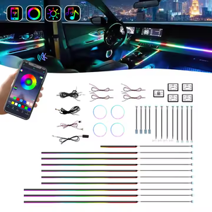 <span class=keywords><strong>Kit</strong></span> pencahayaan Interior mobil Universal, lampu Strip LED tahan air truk SUV mobil kontrol <span class=keywords><strong>Bluetooth</strong></span> 16 warna dengan 16 mode - Product Image 3