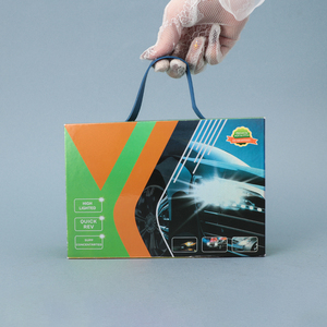 Boîte cadeau personnalisée avec couvercle rabattable et poignée, fabriquée en Chine, emballage rigide avec insert en mousse <span class=keywords><strong>pour</strong></span> phares de voiture à LED - Product Image 5