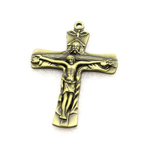 Llavero de Cruz Vintage Llavero de Metal Religioso Protección Padre Jesús Milenario Santísima Trinidad Crucifijo Llavero de Cruz - Product Image 5