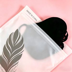 Ice Sleeve Packaging Bags 15x18cm Feather Pattern Self Sealing Reusable For <b>Sunscreen</b> Mask Storage - Product Image 2