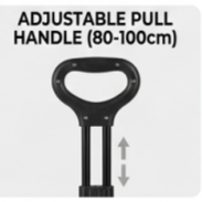 MAVELAND Chariot de camping pliable noir grande capacité 200L tout-terrain avec freins en acier pour extérieur - Product Image 4