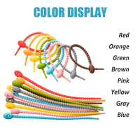 215mm Durable Silicone Câble Attache Données Câble Stockage Organisation Câble Enrouleur avec DIY Porte-clés Bijoux Pendentif Coloré Longe