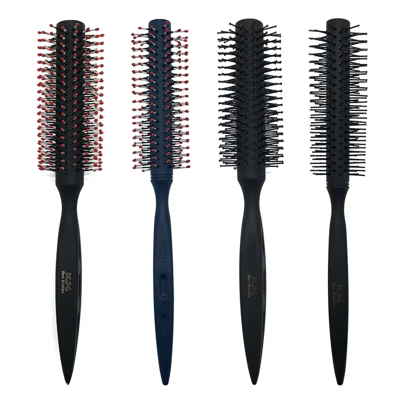 Sağlanan örnek plastik yuvarlak tarak kaymaz saç şekillendirici fırça saç siyah ABS şekillendirici taraklar