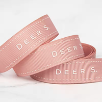 Ruban en gros-grain doux personnalisé de luxe avec impression en relief 3D et logo, rubans pour la décoration de cadeaux et d'événements