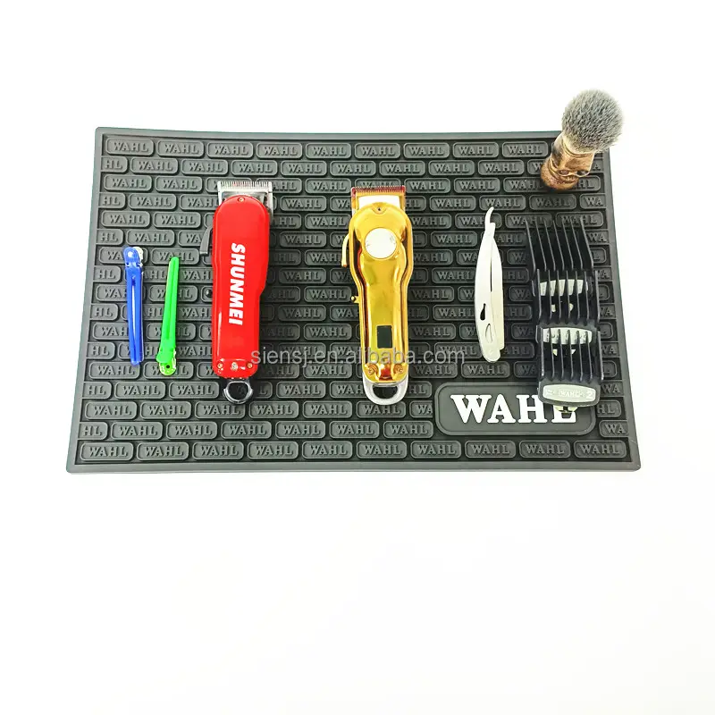 Hot selling Wahl barber accessories Anti-slip 3D Barber organize table tool mat for barber shop fatigue mat