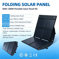 Panneau solaire monocristallin pliable 75W double vitrage tout noir avec chargeur PD60W USB-C QC3.0 étanche pour le camping et la randonnée