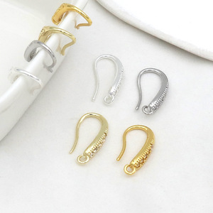 Ganchos para Orejas en Forma de U, Chapados en Oro de 18K, con Circonita Cúbica, Accesorios de Joyería DIY para Pendientes Hechos a Mano, Material Semielaborado - Product Image 3