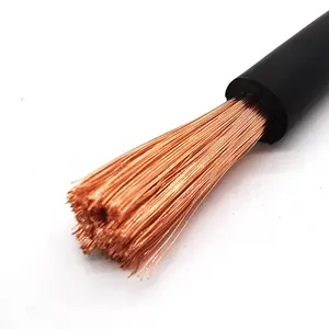 Fabricant de câbles de soudage au plomb isolés en caoutchouc de 95mm en cuivre à noyau unique flexible