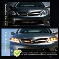 AURON Nuevo Faro Delantero LED de 32V para Corolla 2011-2013, Actualización Retrofit, Construcción de Aluminio, Luz Blanca de 6000K