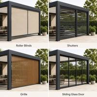 Transforme su Espacio de Ocio de Fin de Semana con una Pérgola de Aluminio Premium con Iluminación LED, Control Remoto Motorizado y Resistencia al Agua