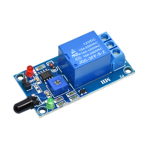 Module de capteur de détection infrarouge 1 canal 12V, module de relais de capteur d'alarme incendie - Product Image 2