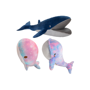 Giocattolo morbido con Logo personalizzato <span class=keywords><strong>balena</strong></span> <span class=keywords><strong>rosa</strong></span> peluche <span class=keywords><strong>balena</strong></span> blu con cuscino peluche Super morbido giocattolo personalizzato - Product Image 1
