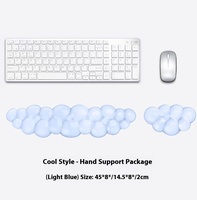 Tapis de souris de poignet antidérapant en silicone transparent pour support de poignet Tapis de souris de poignet à mémoire de forme Tapis de clavier d'ordinateur portable
