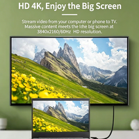 Mini adaptateur HDMI mâle vers femelle haute définition avec gaine en PVC, câble de connexion coaxiale HD 4K pour HDTV, caméra, moniteur