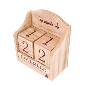Calendario perpetuo de madera, merchandising personalizado - Product Image 1