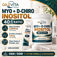 OAZVITA Myo-Inositol de qualité alimentaire 2000mg D-Chiro 50mg en poudre, formule personnalisée OEM, complément nutritionnel sans saveur