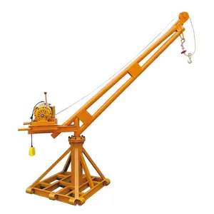Household Small Hoist Jib Crane Outdoor Rotary Construction Material Loading And Decoration Electric Hanging Brick Machine