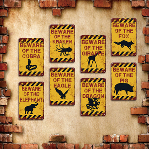 Usine En Gros Animaux Avertissement Tin Signes Vintage Rétro Poulet Vache Plaques En Métal <span class=keywords><strong>Jardin</strong></span> Attention Affiche avec <span class=keywords><strong>De</strong></span> Grandes Réductions - Product Image 5