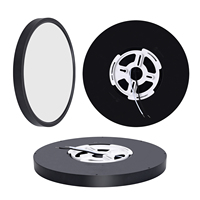 Plafonnier LED Rond Noir Ultra-Mince 12 Pouces 24W 5CCT Sélectionnable 3000LM pour Couloir Chambre Cuisine