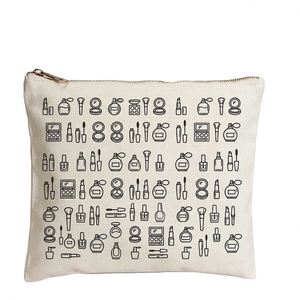 Pochette de maquillage artisanale en toile avec fermeture éclair, sacs cadeaux imprimés faits à la main pour l'emballage de maquillage, logo personnalisé, petit format de luxe de marque - Product Image 2