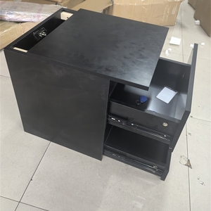 Nightstand พรางตัวเหมาะสำหรับการจัดเก็บอย่างปลอดภัยโต๊ะข้างเตียงเงินที่มีลิ้นชักช่องซ่อนและล็อคอิเล็กทรอนิกส์ - Product Image 1