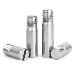 Conector cilíndrico de pasador roscado de acero inoxidable, fijación mecanizada de precisión para uso en maquinaria industrial y herramientas automotrices - Product Image 5